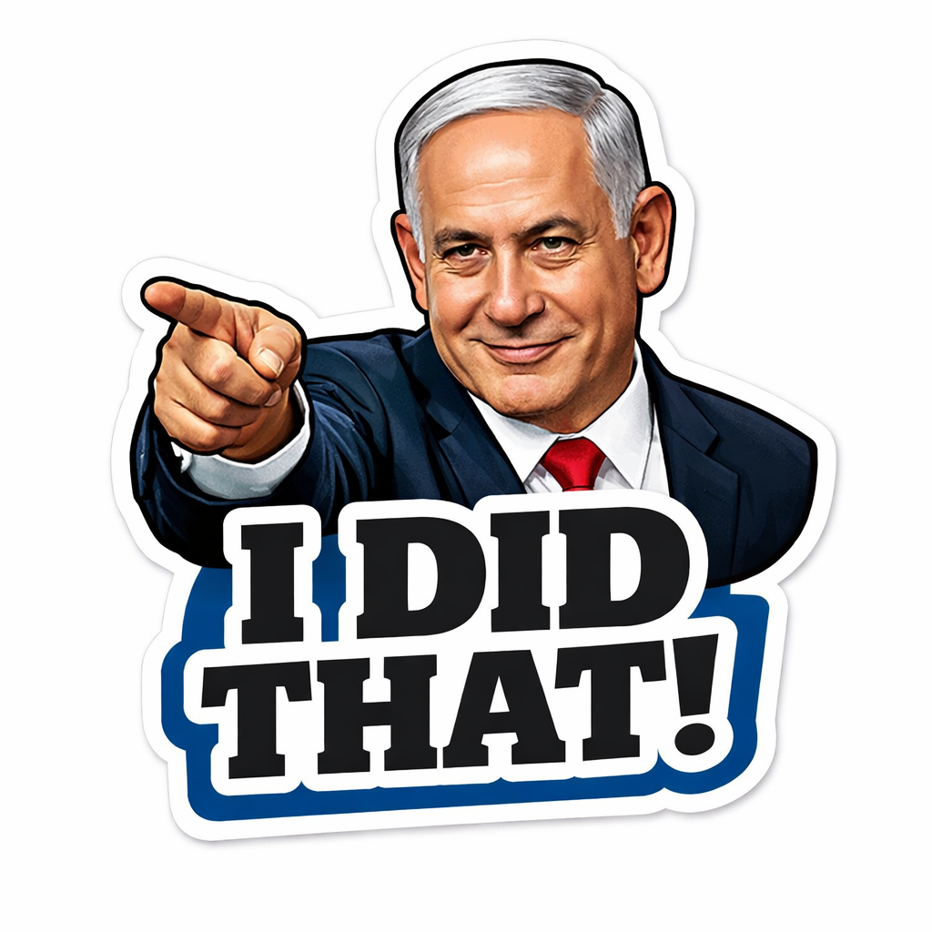 Netanyahu “I did that!” Sticker x5