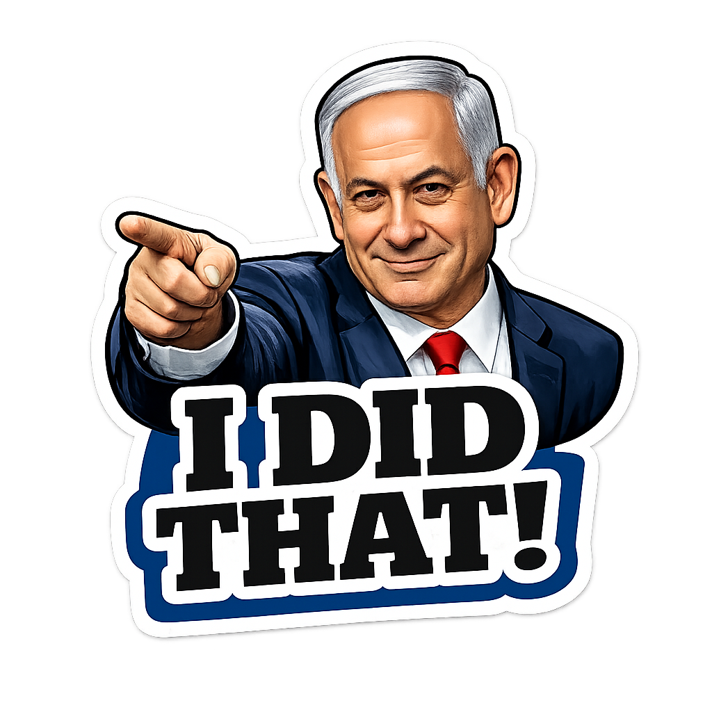 Netanyahu “I did that!” Sticker x5